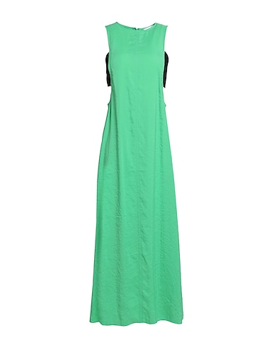 TOPSHOP Long dress Topshop contrast black tab side midi dress 
 Green 65% Modal, 35% Polyester