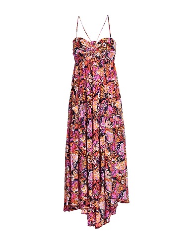 TOPSHOP Midi dress Topshop occasion strappy back detail paisley floral midi dress  Mauve 100% Viscose