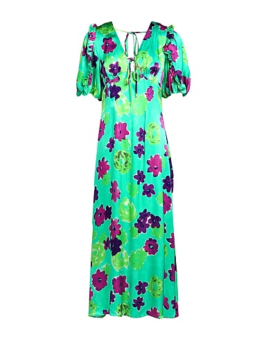 TOPSHOP Midi dress Green 100% Viscose