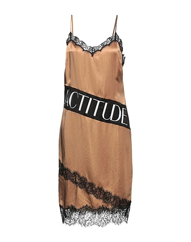 ACTITUDE by TWINSET Vestito midi Cammello 100% Acetato, Poliammide