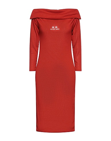 ODI ET AMO Vestito midi Mattone 100% Cotone