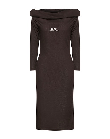 ODI ET AMO Midi dress Dark brown 100% Cotton