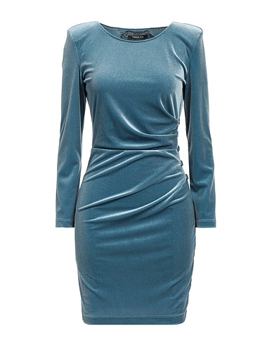 PATRIZIA PEPE SERA Short dress Pastel blue 95% Polyester, 5% Elastane