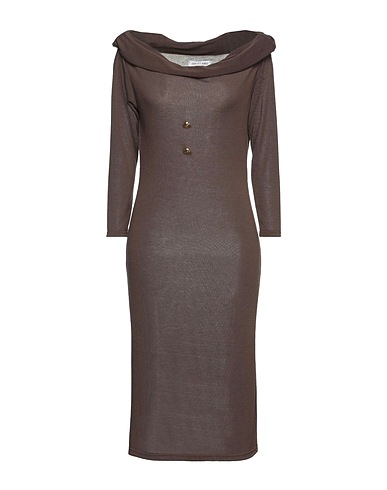 ODI ET AMO Vestito midi Marrone 100% Cotone