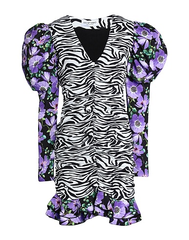 ODI ET AMO Short dress Black 96% Polyester, 4% Elastane