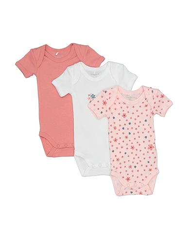 NAME IT® Baby bodysuit Pink 51% Organic cotton, 49% Cotton
