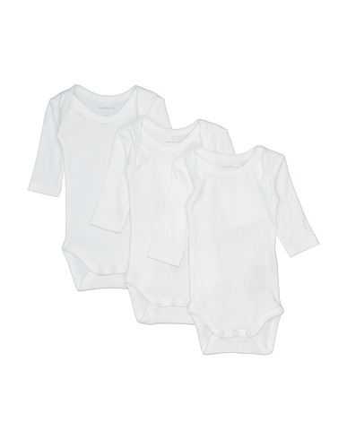 NAME IT® Baby bodysuit White 51% Organic cotton, 49% Cotton