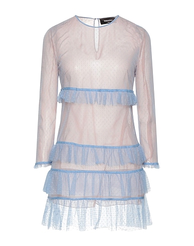 DSQUARED2 Short dress Sky blue 100% Polyamide, Silk