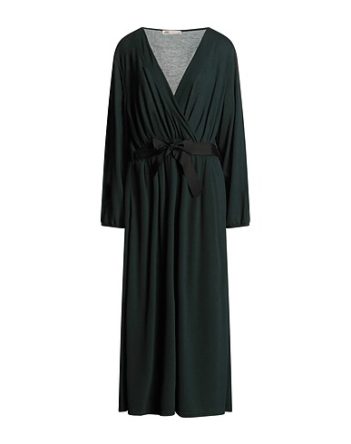 LOLA SANDRO FERRONE Long dress Dark green 73% Polyester, 22% Viscose, 5% Elastomultiester
