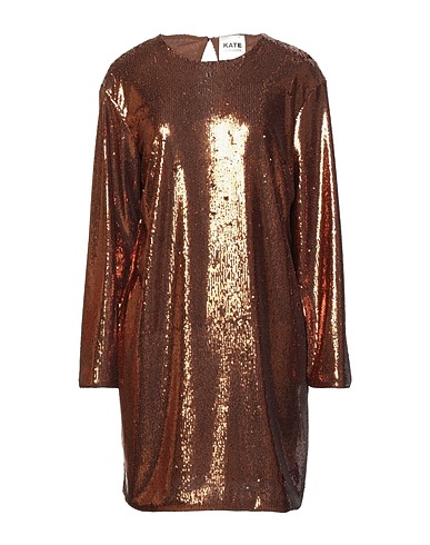 KATE BY LALTRAMODA Sequin dress Copper 85% Polyester, 15% Polyamide