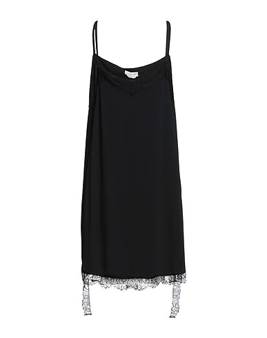 ANNA MOLINARI Short dress Black 65% Acetate, 35% Silk