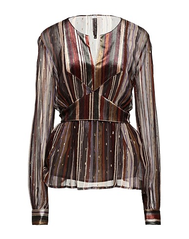 MANILA GRACE Top Brown 99% Viscose, 1% Metallic fiber, Polyester