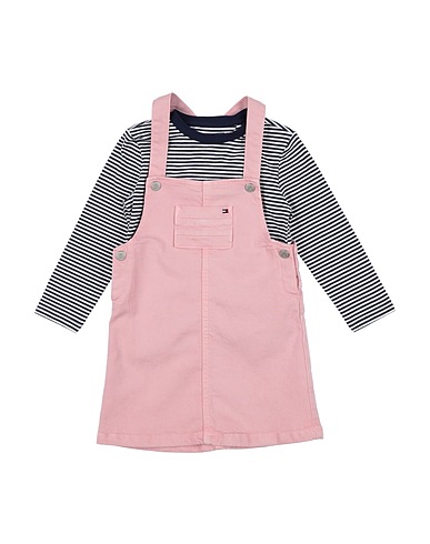 TOMMY HILFIGER Grenouillère bébé  Rose 99% Coton, 1% Élasthanne