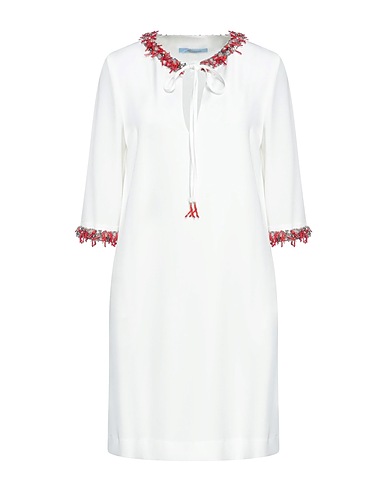 BLUMARINE Short dress White 95% Polyester, 5% Elastane, Polyamide, Glass, Acrylic