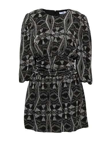JIJIL Short dress Black 91% Polyamide, 5% Elastane, 4% Metal