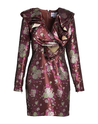 ISABELLE BLANCHE Paris Short dress Dark brown 100% Polyester