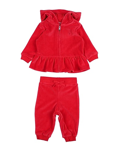 POLO RALPH LAUREN Completo Baby  Velour Hoodie & Jogger Pant Set
 Rosso 80% Cotone, 20% Poliestere