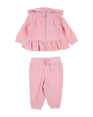 POLO RALPH LAUREN Baby co-ord Velour Hoodie & Jogger Pant Set
 Pink 80% Cotton, 20% Polyester