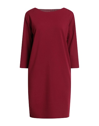MR MASSIMO REBECCHI Short dress Burgundy 96% Polyester, 4% Elastane