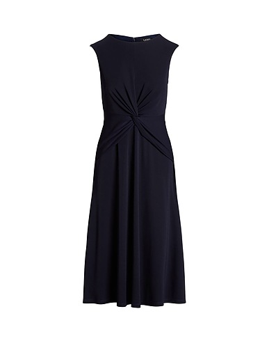 LAUREN RALPH LAUREN Vestito da ufficio TWIST-FRONT JERSEY DRESS
 Blu navy 94% Poliestere, 6% Elastan