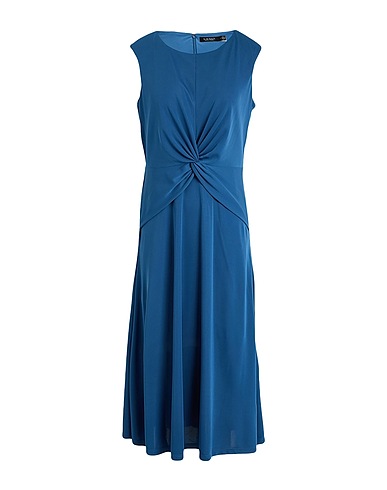 LAUREN RALPH LAUREN Midi dress TWIST-FRONT JERSEY DRESS
 Slate blue 94% Polyester, 6% Elastane