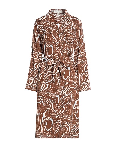 LIQUORISH Midi dress Brown 100% Polyester