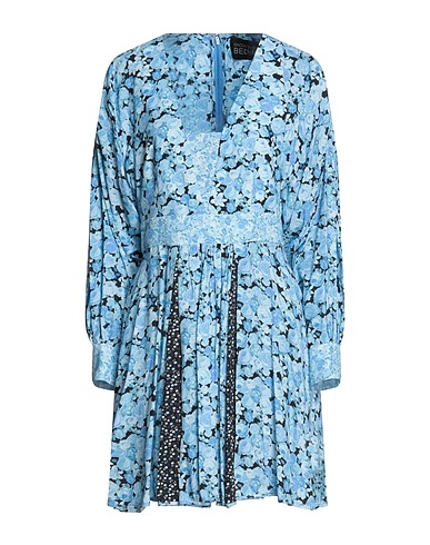 GIOVANNI BEDIN Short dress Sky blue 100% Viscose