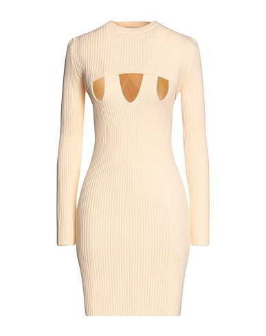ISABELLE BLANCHE Paris Sheath dress Apricot 40% Acrylic, 30% Polyester, 20% Lyocell, 10% Wool