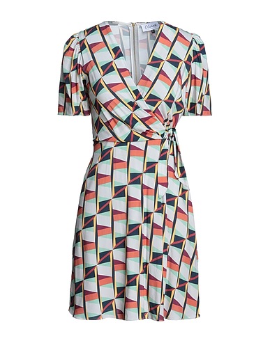 CLOSET Short dress Light grey 100% Viscose