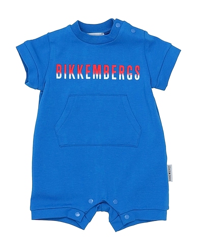 BIKKEMBERGS Baby jumpsuit  Blue 95% Cotton, 5% Elastane