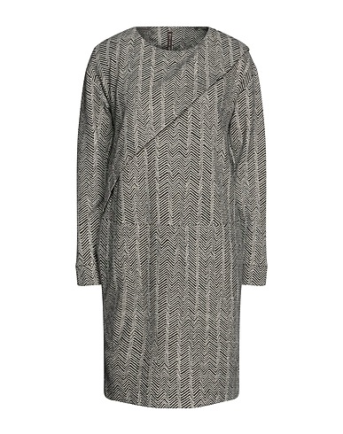 MANILA GRACE Short dress Black 53% Polyester, 45% Cotton, 2% Elastane