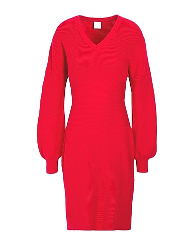 8 by YOOX Office dress Red 100% Organic cotton