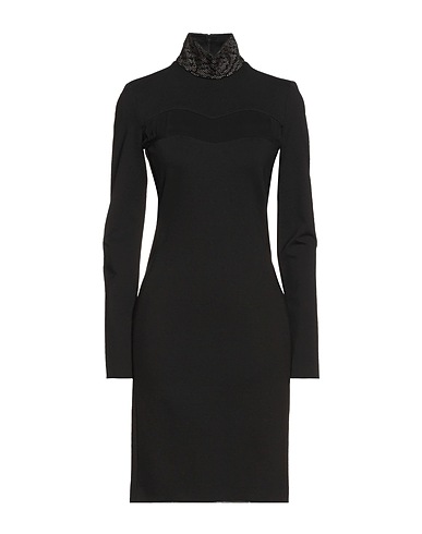JUST CAVALLI Midi dress Black 65% Viscose, 32% Polyamide, 3% Elastane, Polyester
