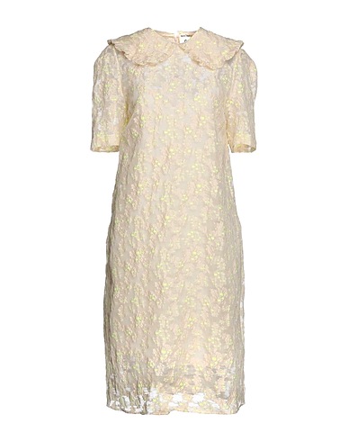 SEMICOUTURE Midi dress Beige 87% Polyacrylic, 10% Polyamide, 3% Polyester
