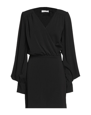 VIA ROMA • 1 Short dress Black 98% Polyester, 2% Elastane
