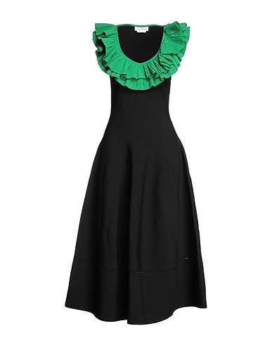 MCQUEEN Long dress Black 59% Viscose, 41% Polyester, Polyamide, Elastane