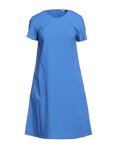 CALIBAN Midi dress Blue 97% Cotton, 3% Elastane
