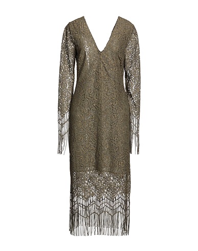 ANNA MOLINARI Midi dress Military green 100% Polyester