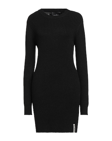 JOHN RICHMOND Kurzes Kleid Schwarz 50% Polyester, 28% Nylon, 22% Viskose