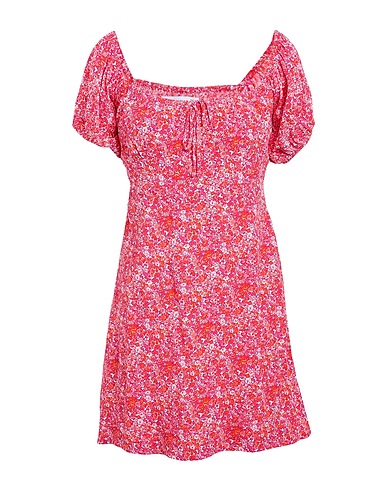 FAITHFULL Short dress Fuchsia 100% Rayon