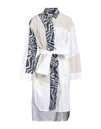 AHLUWALIA x GANNI Robe chemise Blanc 100% Coton