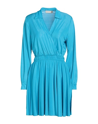 HAVEONE Short dress Azure 92% Polyester, 8% Elastane