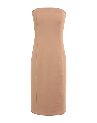 CALVIN KLEIN Sheath dress Camel 92% Polyester, 8% Elastane