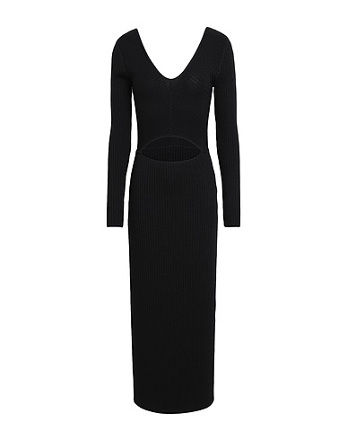 CALVIN KLEIN Midi dress Black 63% Acetate, 37% Polyamide