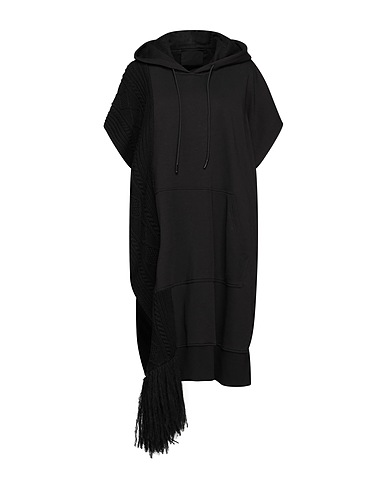 REDValentino Cloak Black 88% Cotton, 12% Polyester, Synthetic fibers, Mohair wool, Wool