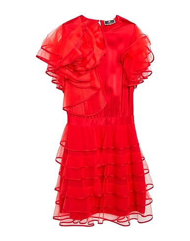 ELISABETTA FRANCHI Vestito corto Rosso 100% Seta, Poliammide
