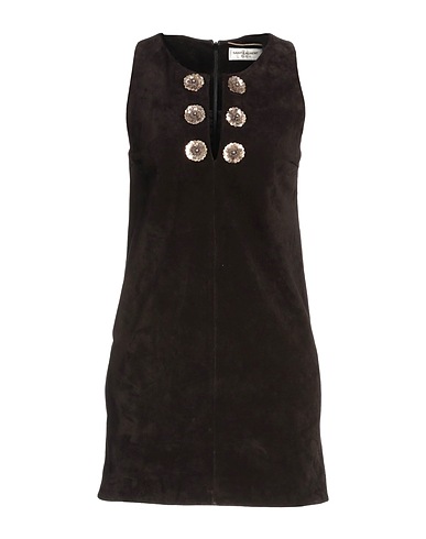 SAINT LAURENT チューブドレス ブラック 牛革（カーフ） 100% / 真鍮/ブラス