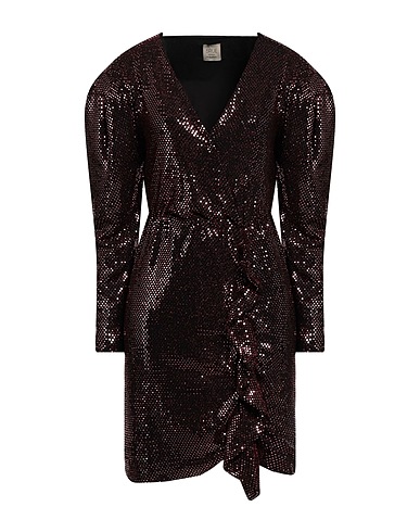5RUE Short dress Burgundy 86% Nylon, 9% Other Fibres, 5% Elastane