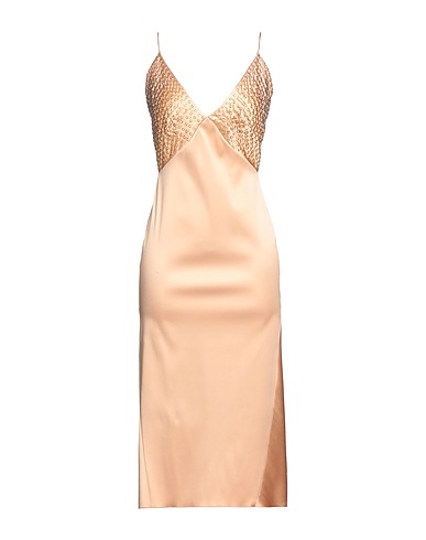 ERMANNO SCERVINO Midi dress Blush 97% Silk, 3% Elastane, Brass