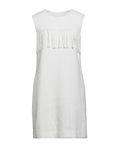 PINKO Sheath dress White 62% Cotton, 25% Acrylic, 8% Polyester, 5% Wool